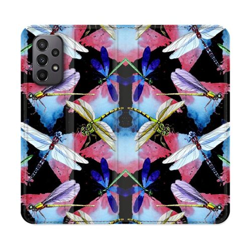 Housse Cuir Portefeuille Pour Samsung Galaxy A23 5g Animal Libellule