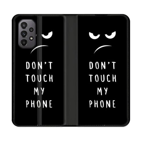 Housse Cuir Portefeuille Pour Samsung Galaxy A23 5g Humour Don't Touch