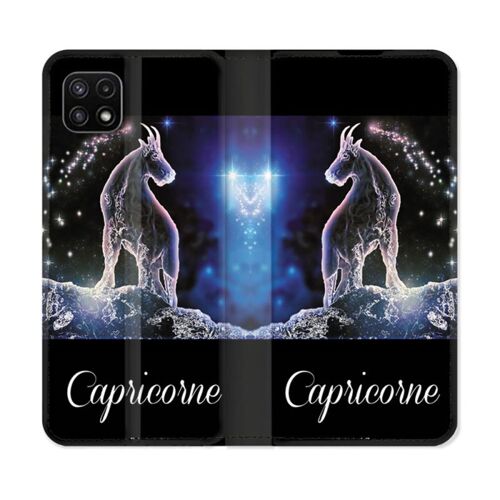 Housse Cuir Portefeuille Pour Samsung Galaxy A22 5g Signe Zodiaque 2 Capricorne