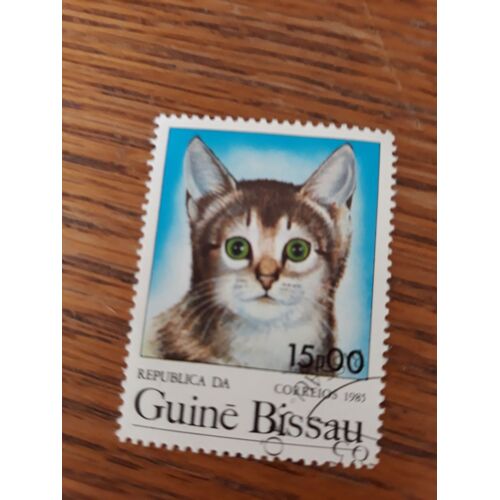 Timbre Chat Cat Guinée Bissau Tp7