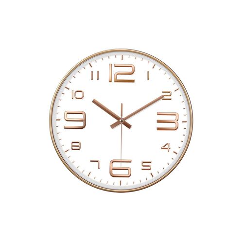 Horloge murale silencieuse en ABS noir/doré 12 pouces/30 cm, A1