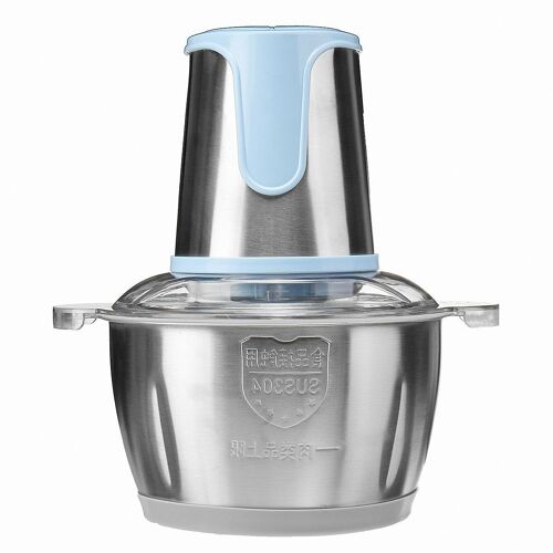 Blender Acier Inoxydable Hachoir à Viande Maison électrique Chopper Nourriture Hachoir Machine 300W 2L
