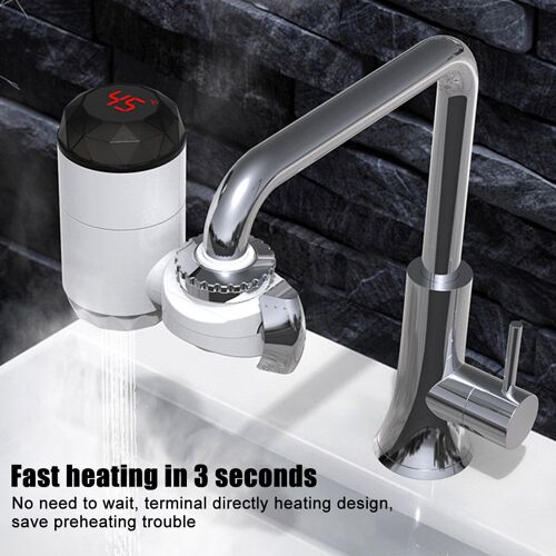 Type de connexion Affichage numérique Installation gratuite Robinet d'eau chaude électrique Robinet d'eau chaude instantané avec connecteur de douche 3000W, Robinet d'eau
