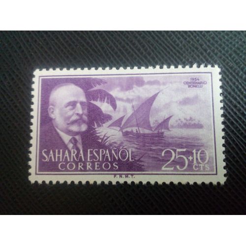 Timbre Sahara Espagnol Y T 108 Emilio Bonelli (1824-1926) 1955 ( 031206 )
