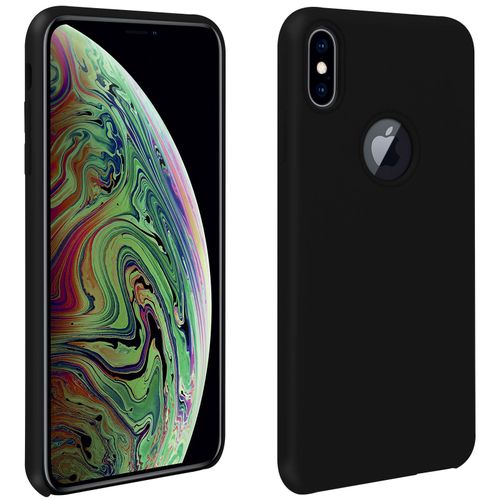 Coque iPhone XS Max Silicone Semi-rigide Mat Finition Soft Touch noir