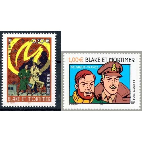 France 2004, Très Beaux Timbres Neufs** Luxe Yvert 3669 Et 3670, Émission Commune France - Belgique, Blake Et Mortimer Par Jacobs.