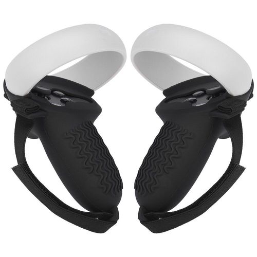 Masque Pour Les Yeux En Silicone Pare-Soleil Anti-Poussière Pour Casque Oculus Quest 2 Vr Lunettes Vr Capuchon En Silicone Controleur Poignée Housse De Protection, Noir