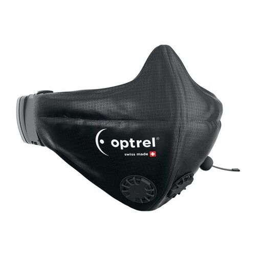 Masque bouche et nez noir POM.Polyester.PU valve 2 pc.OPTREL