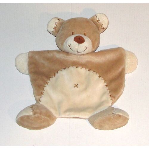 Doudou Ours Bastien Nicotoy - Peluche Ourson Demi Rond