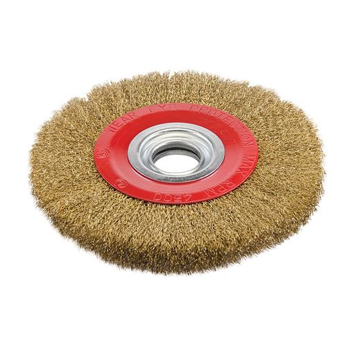 BROSSE CIRCULAIRE METALLIQUE A FILS D'ACIER LAITONNES DE 200 mm
