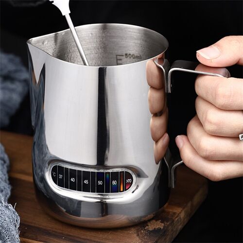 Pichet À Café En Acier Inoxydable 304, Pour Faire Mousser Le Lait, 600ml, Tasse