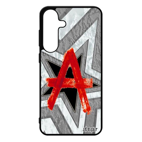 Coque Pour Galaxy S25+ Plus Silicone Anarchie Symbole Logo Telephone Graphique Revolution Communisme 4g Signe Caoutchouc Urbain Pour Samsung
