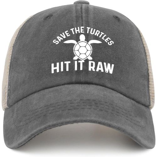 Casquette De Camionneur Save The Turtles Pour Hommes, Casquette En Maille Amusante Pour L'été