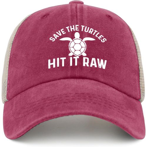Casquette De Camionneur Save The Turtles Pour Hommes, Casquette En Maille Amusante Pour L'été