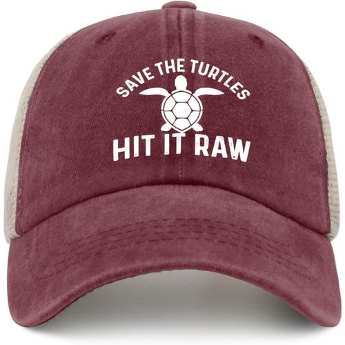 Casquette De Camionneur Save The Turtles Pour Hommes, Casquette En Maille Amusante Pour L'été