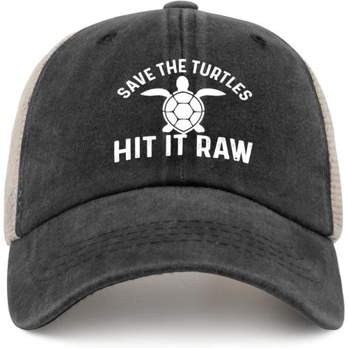Casquette De Camionneur Save The Turtles Pour Hommes, Casquette En Maille Amusante Pour L'été