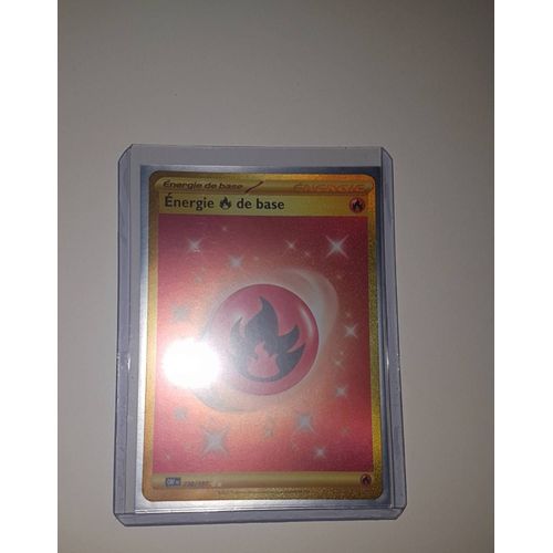 Carte Pokemon - Énergie Feu De Base 230/197 - Flammes Obsidiennes Français Secrete Gold