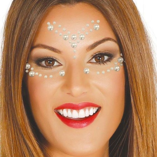 Bijoux De Peau Adhésif Visage Strass Fête Femme