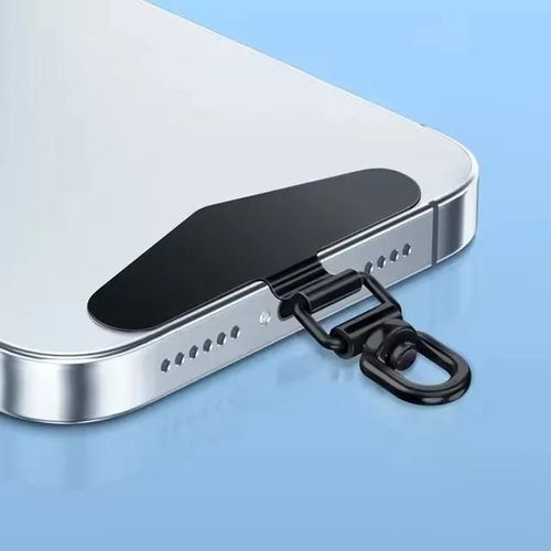 Onglet D'attache De Téléphone Rotatif À 360 Degrés En Acier Inoxydable,Joint De Patch En Métal,Lanière De Téléphone Portable,Pièce De Connecteur De Sécurité,Nouvelle Collection--Black