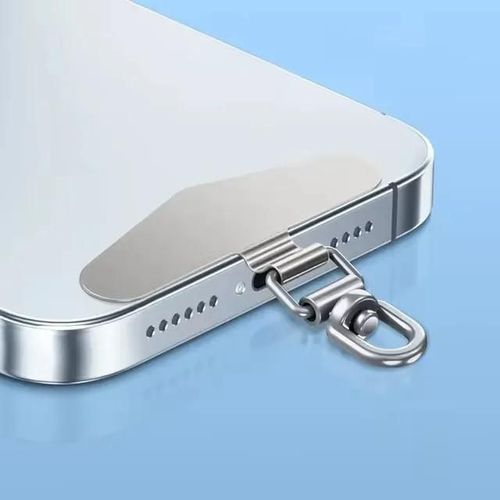 Onglet D'attache De Téléphone Rotatif À 360 Degrés En Acier Inoxydable,Joint De Patch En Métal,Lanière De Téléphone Portable,Pièce De Connecteur De Sécurité,Nouvelle Collection--Silver