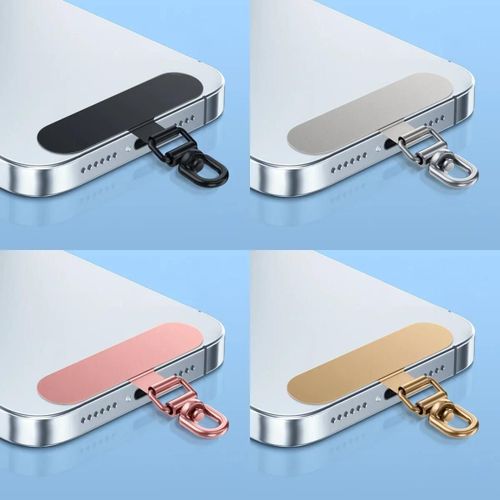 1-4 Pièces Nouveau Mis À Niveau 360 Rotatif En Acier Inoxydable Téléphone Attache Onglet Métal Patch Joint Téléphone Portable Lanière Sécurité Connecteur Pièce-1pcs-C-Mixed