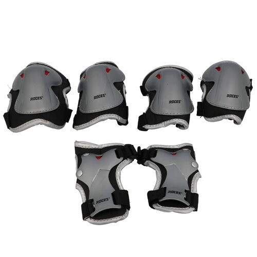 Kit Protection Roller Skateboard Eurotop/Roces Tripack Basic Jr Noirgrs Gris Clair