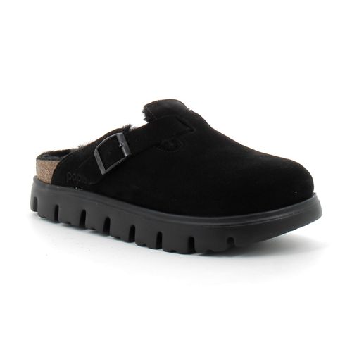 Birkenstock Sabot Fourré Adullte Boston Pap Chunky Shearling Noir