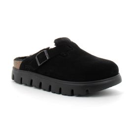 Birkenstock Sabot Fourré Adullte Boston Pap Chunky Shearling Noir