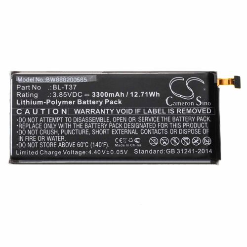 Vhbw Batterie Compatible Avec Lg Q Note+ Dual Sim, Q Stylus Alpha, Q Stylus Alpha Lte-A Smartphone (3300mah, 3.85v, Li-Polymère)