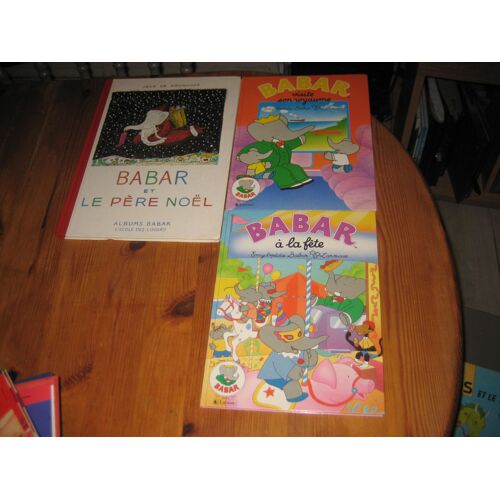 Lot 3 Livres Babar Grand Format Cartonnés