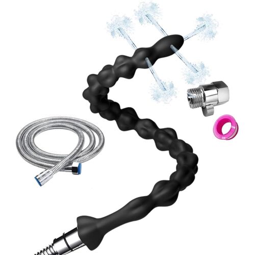 SUBZONAL-Enema Buses de Douche - 5 Trous - Silicone Comfortable - Reusable Attache - Valve On/Off