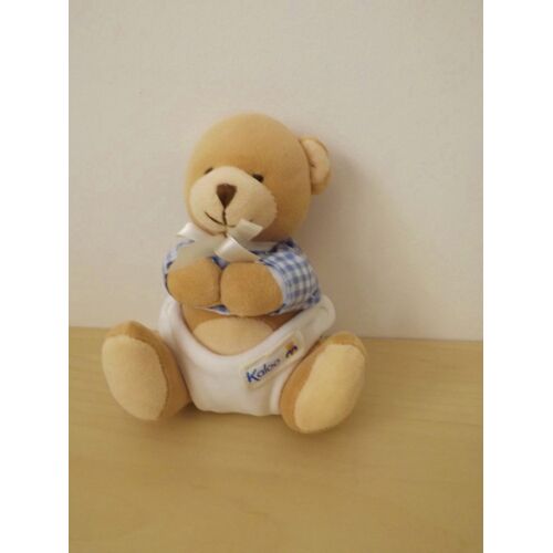 Doudou Ours Couche Culotte Beige Bleu Blanc Kaloo