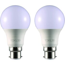 Kal-® Ampoules Led A60 | Culot À Baïonnette B22 | Économie D'énergie 7 W Ampoule À Incandescence 60 W | 4000 K À Intensité Variable 595 Lm | Lot De 2 | Blanc Froid