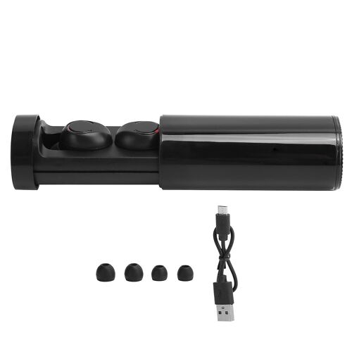 Casque Bluetooth sans fil Dual Ear Mini Sports Stéréo Écouteur pour Téléphone PortableNoir