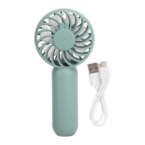 Ventilateur portable de chargement USB 3 vitesses réglable Mignon Ventilateur de voyage vert noir
