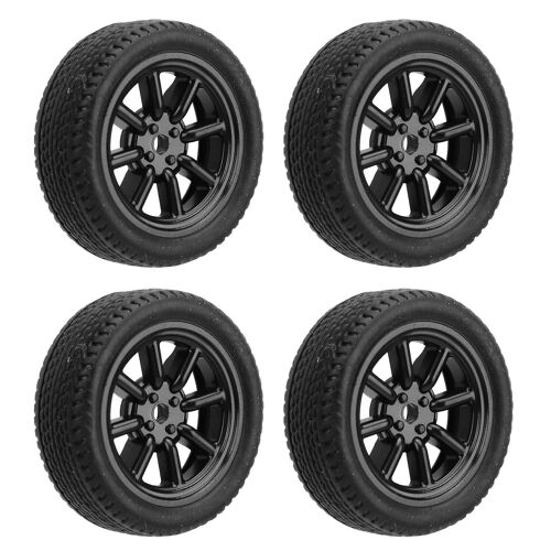 4 Pcs RC Car Tires LA0017 A86 Black 1cm Width 3cm Diameter Rubber Tire Replacement Part for LD¿A86 Remote Control Car