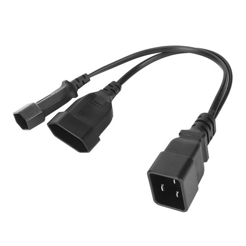 Double prise EU vers cordon d'alimentation IEC320 C20 Prise UE femelle vers IEC320 C20 Câble d'alimentation répartiteur en Y mâle Prise UE 125-250V 12.6in