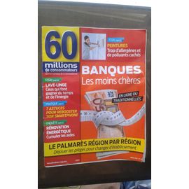 60 Millions De Consommateurs : Banques Les Moins Cheres (En Ligne Ou Traditionnelles)535