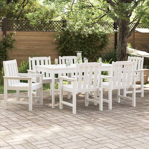 Chaises De Salle À Manger Jardin Vidaxl 6 Pcs Blanc 65.5x55.5x88 Cm Hdpe, Chaises De Salle À Manger Jardin Vidaxl 2 Pcs Blanc Hdpe