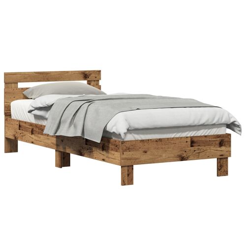 Vidaxl Lit Simple En Vieux Bois Bois Massif Simple Durable Rustique