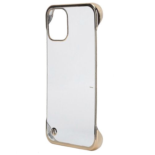 Coque De Téléphone Pc Rigide Galvanisée Pour Iphone 12mini Couverture De Téléphone Transparente Demi-Bordure
