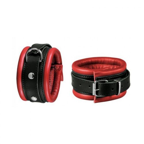 Menottes Menottes Pour Cheville Cuir Noir-Rouge Kiotos