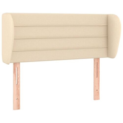 vidaXL Tête de lit avec oreilles Crème 103x23x78/88 cm Tissu