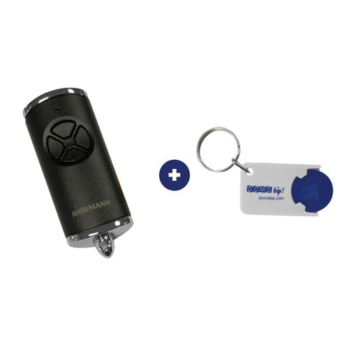 Télécommande HÖRMANN HSE 4 BS Noir Chrome + 1 Porte-clés DOMOBIP