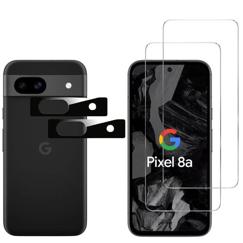 Verre Trempé Pour Google Pixel 8a Et Protection Caméra [Pack 2] Film Vitre Protection Phonillico®