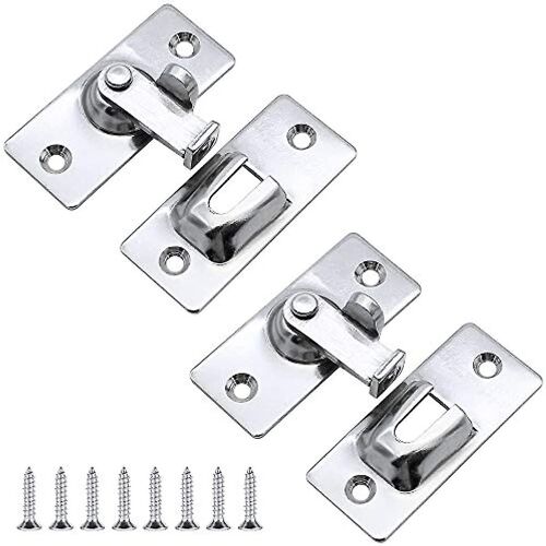 2 paires de porte moraillon loquet petit 90 degrés angle droit boucle crochet serrure boulon en acier inoxydable serrure slidi
