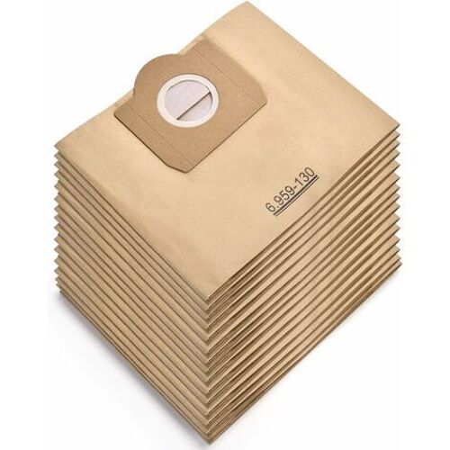 Lot de 15 Sacs Aspirateur pour Karcher 6.959-130.0 WD3 WD3P MV3 Sacs Filtrants en Papier de Rechange pour Aspirateur Wet & Dry, Sac pour Karcher WD3 Premium Accessoires Pièces Détachées