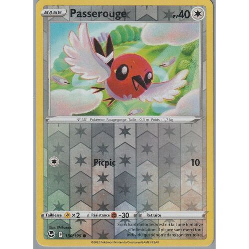 Carte Pokemon - Passerouge - 150/195 - Reverse - Eb12 Tempete Argentee -