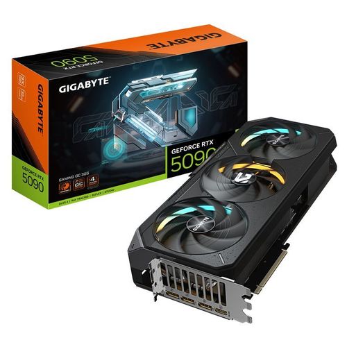 GIGABYTE GeForce RTX 5090 GAMING OC 32G Carte Graphique - 32 Go GDDR7, 512 bits, PCI-E 5.0, 2550MHz Core Clock, 3 x DP 2.1a, 1 x HDMI 2.1b, NVIDIA DLSS 4, GV-N5090GAMING OC-32GD