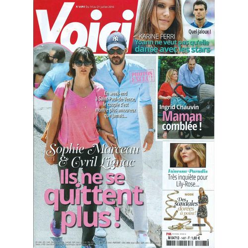 Voici N°1497 - Coupures De Presse - Sophie Marceau, Cyril Lignac